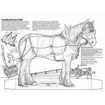 Colour & Cut out Canal Boat Horse