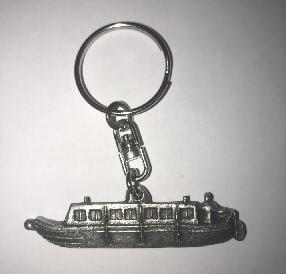 Keyring - Narrowboat - Pewter