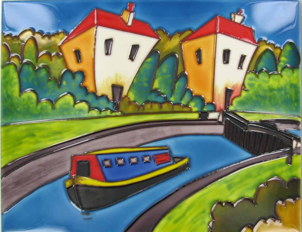 Ceramic Tile - Lock Gates - 28cm x 35cm