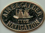 Brass Bridge Plaque - Aire & Calder Navigation