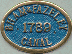 Brass Bridge Plaque - Birmingham & Fazeley Canal