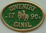 Brass Bridge Plaque - Coventry Canal