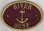 Brass Bridge Plaque - River Ouse