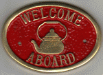 Brass Bridge Plaque - Welcome Aboard