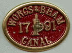 Brass Bridge Plaque - Worcester & B'ham Canal